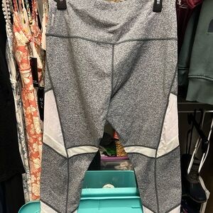 Gray and White Leggings